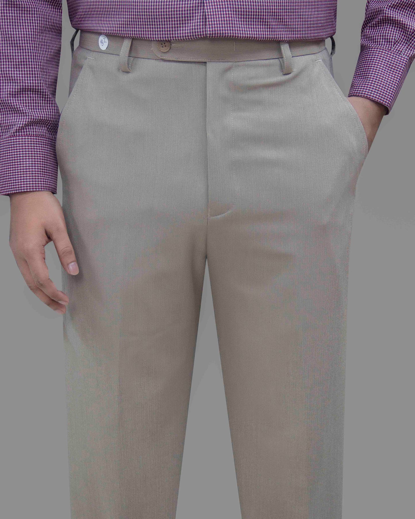 SALMON PALE DOTTED STRIPE Formal Pant - New Arrival