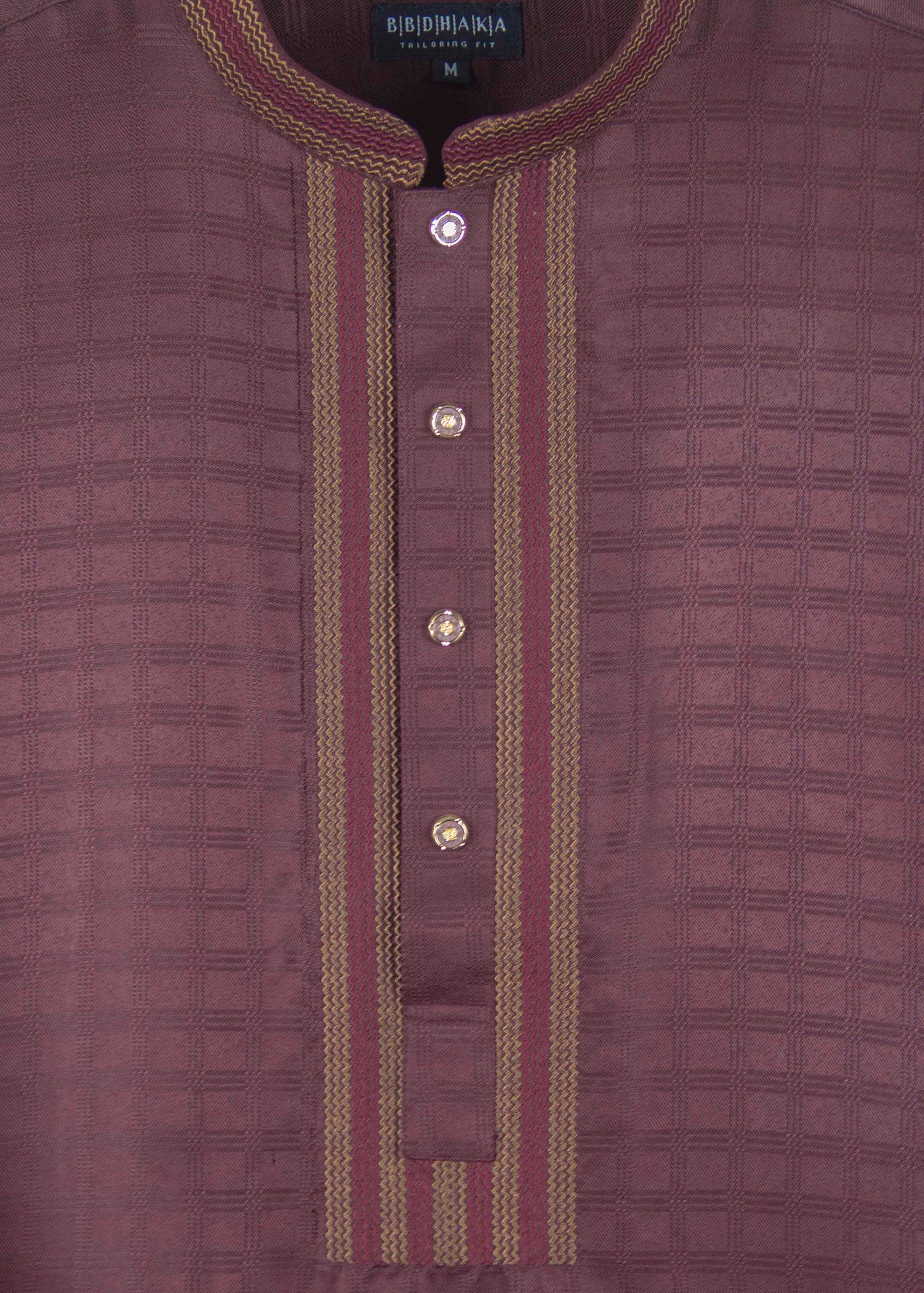 Caramel Coffee Embroidery Fancy Cotton Punjabi New Article - CODE: 12204