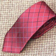 Wine Red Cross Bar Tie