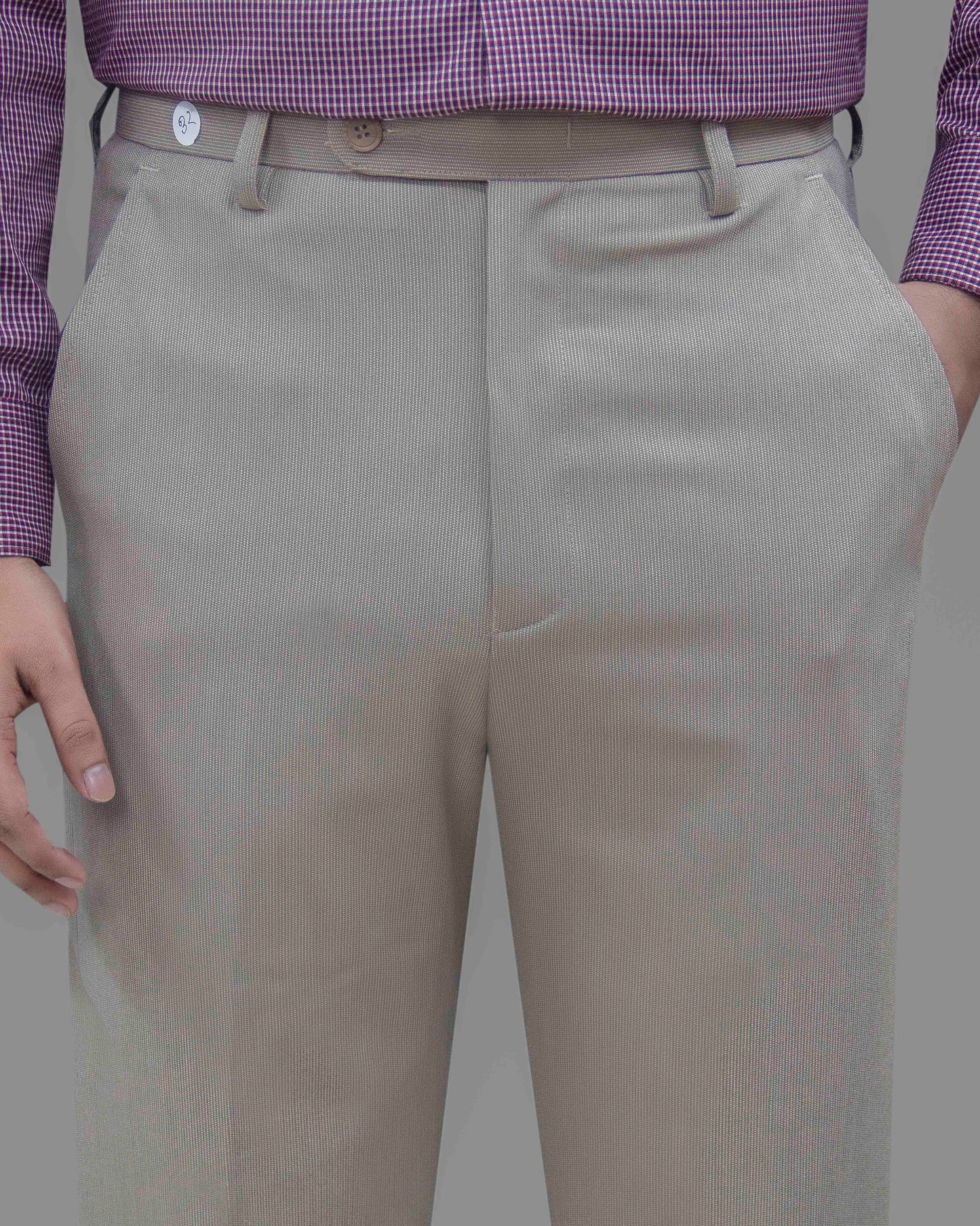 SALMON PALE DOTTED STRIPE Formal Pant - New Arrival
