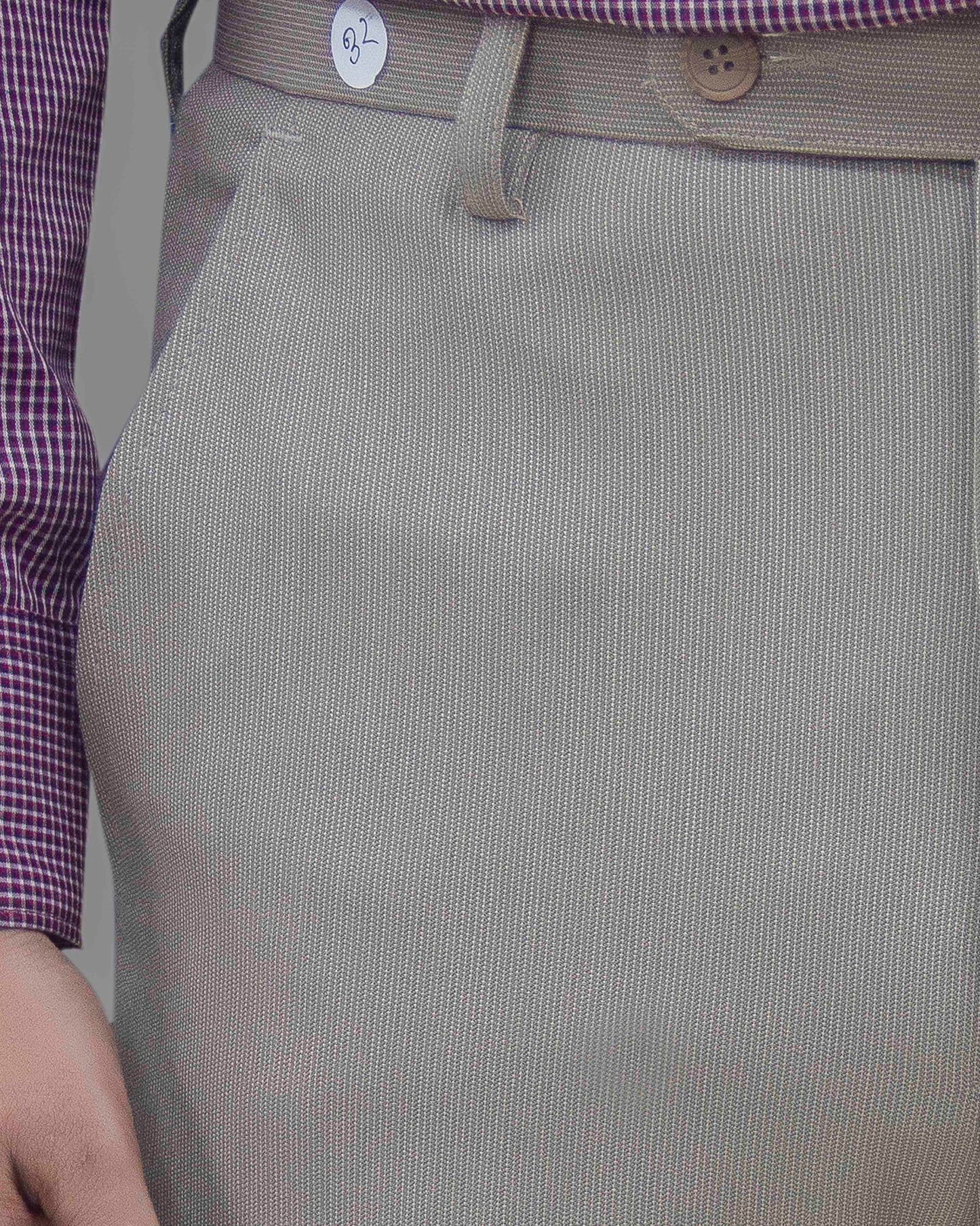SALMON PALE DOTTED STRIPE Formal Pant - New Arrival