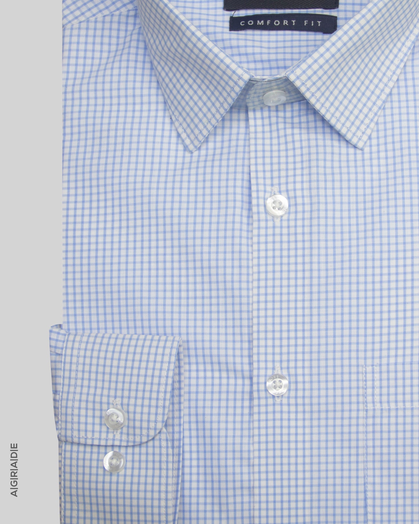 Sky Plaid Grameen Check Shirt