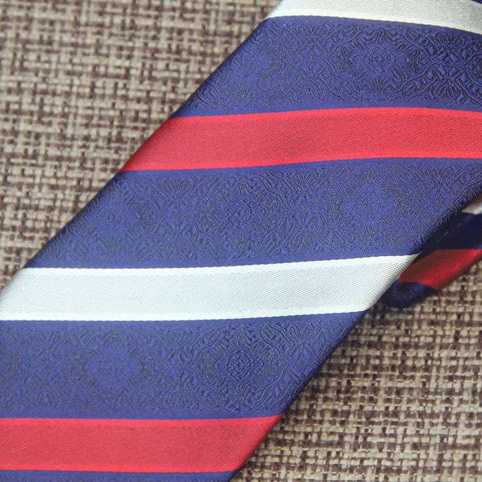 Navy Ivory Crimson Heritage Tie