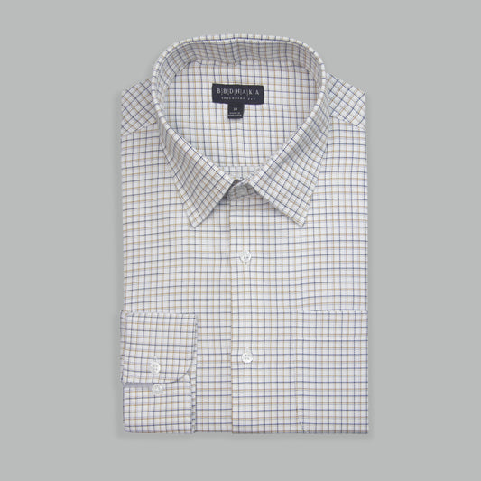 White Gingham Check Shirt