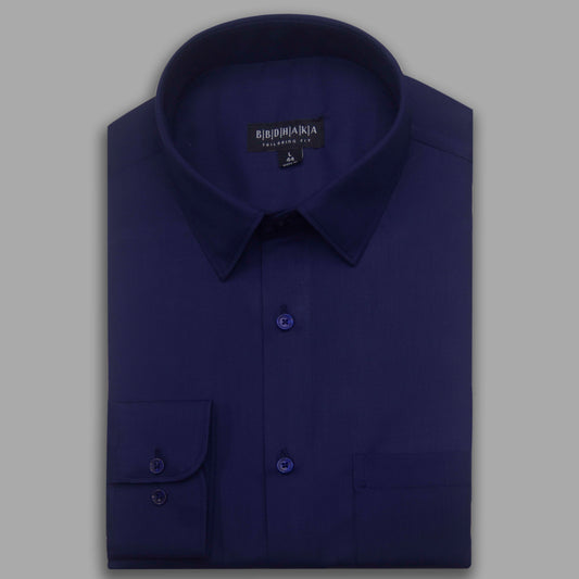 Office Navy Formal Shirt (Wrinkles Free) - Product Code: 12673