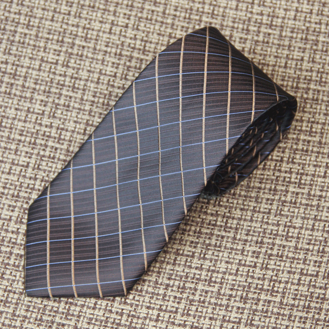 Charcoal Gray with Blue & Tan Windowpane Check