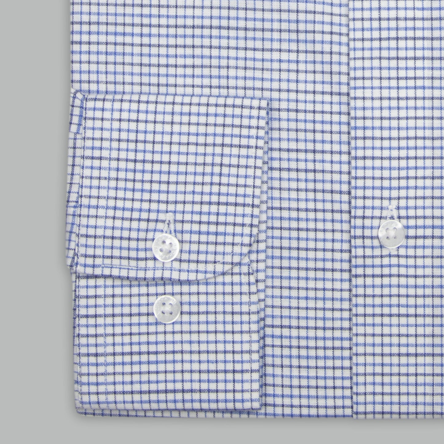 White & Navy H.T Check Shirt