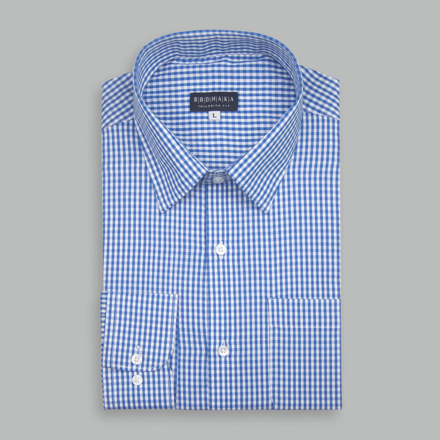 NAVY GINGHAM Check Shirt