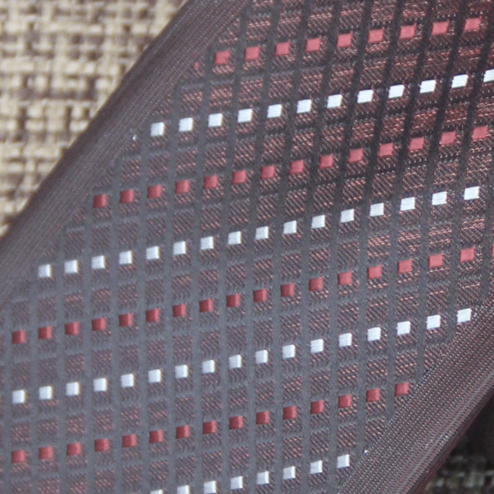 Burgundy and White Lattice Pattern Tie