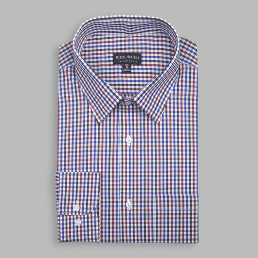 Navy Multibox Check Shirt