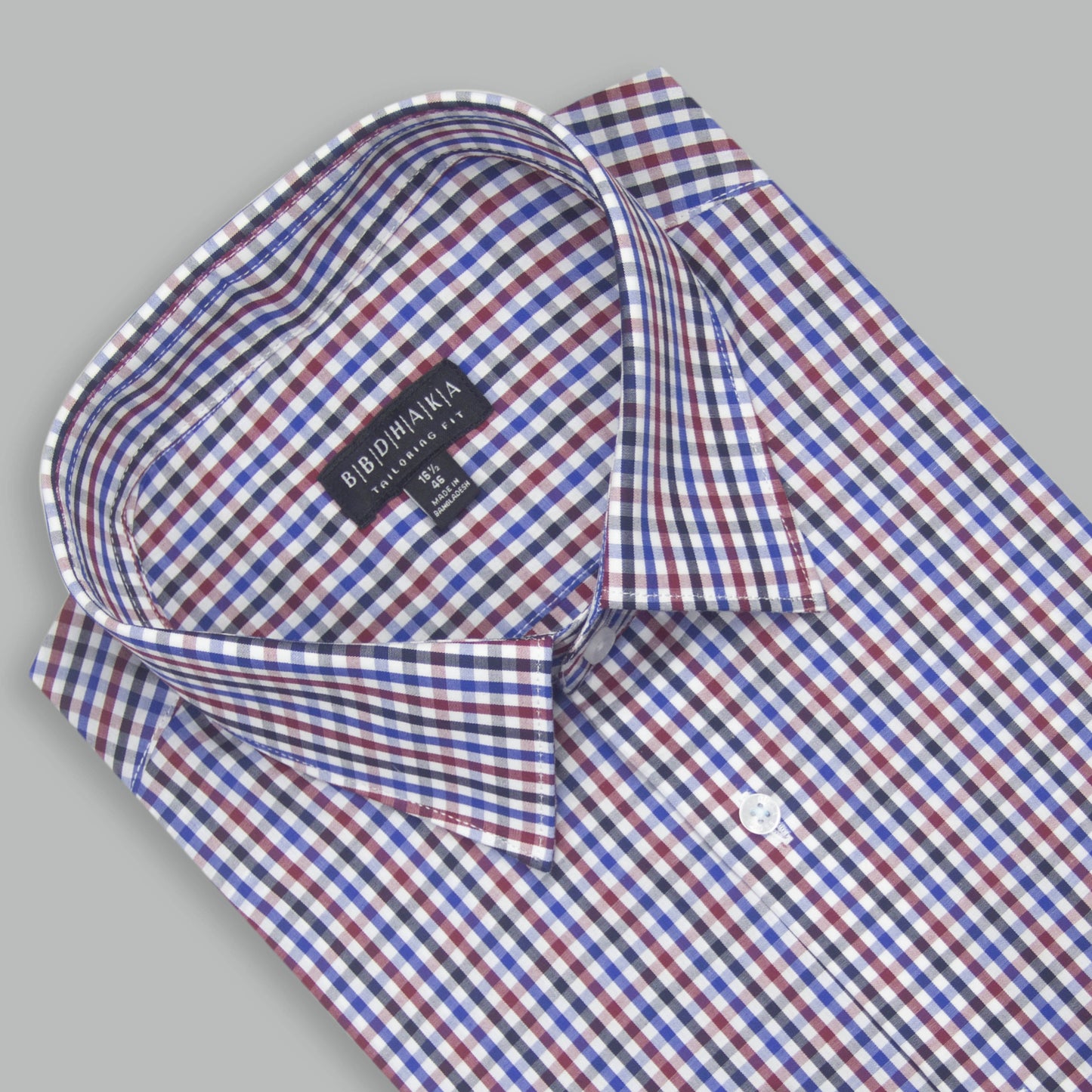 Navy Multibox Check Shirt