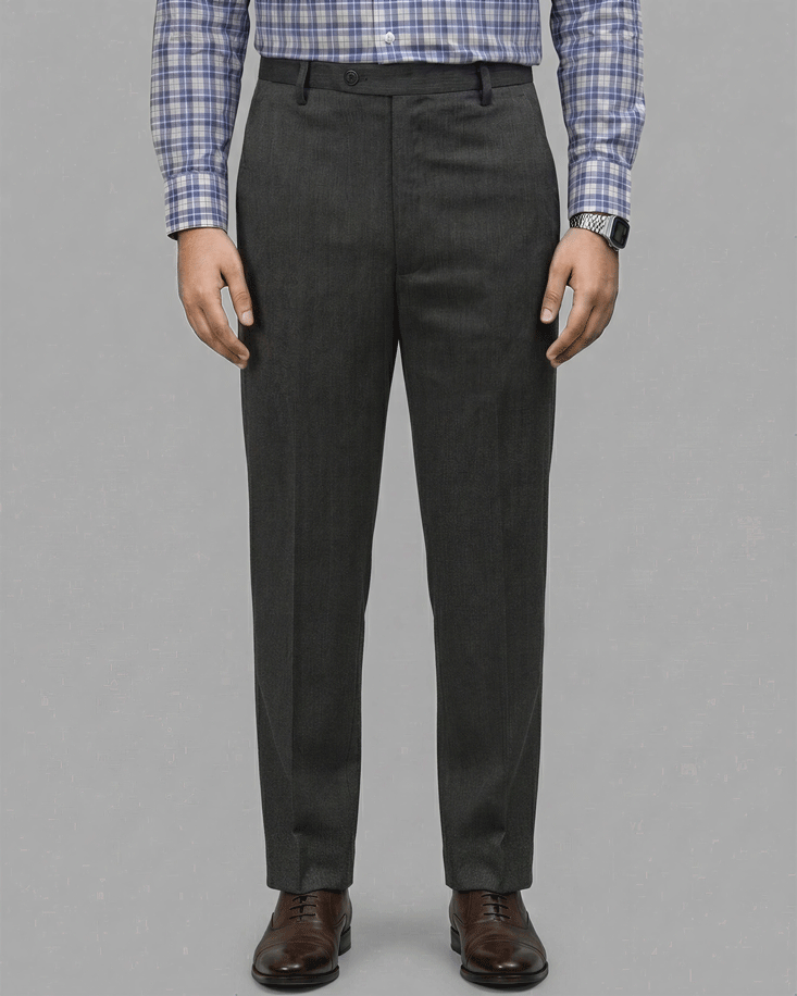HERRINGBONE ASH  Formal Pant - LATEST ARRIVAL