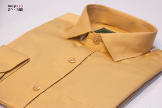 Brown Giza Cotton Formal Shirt