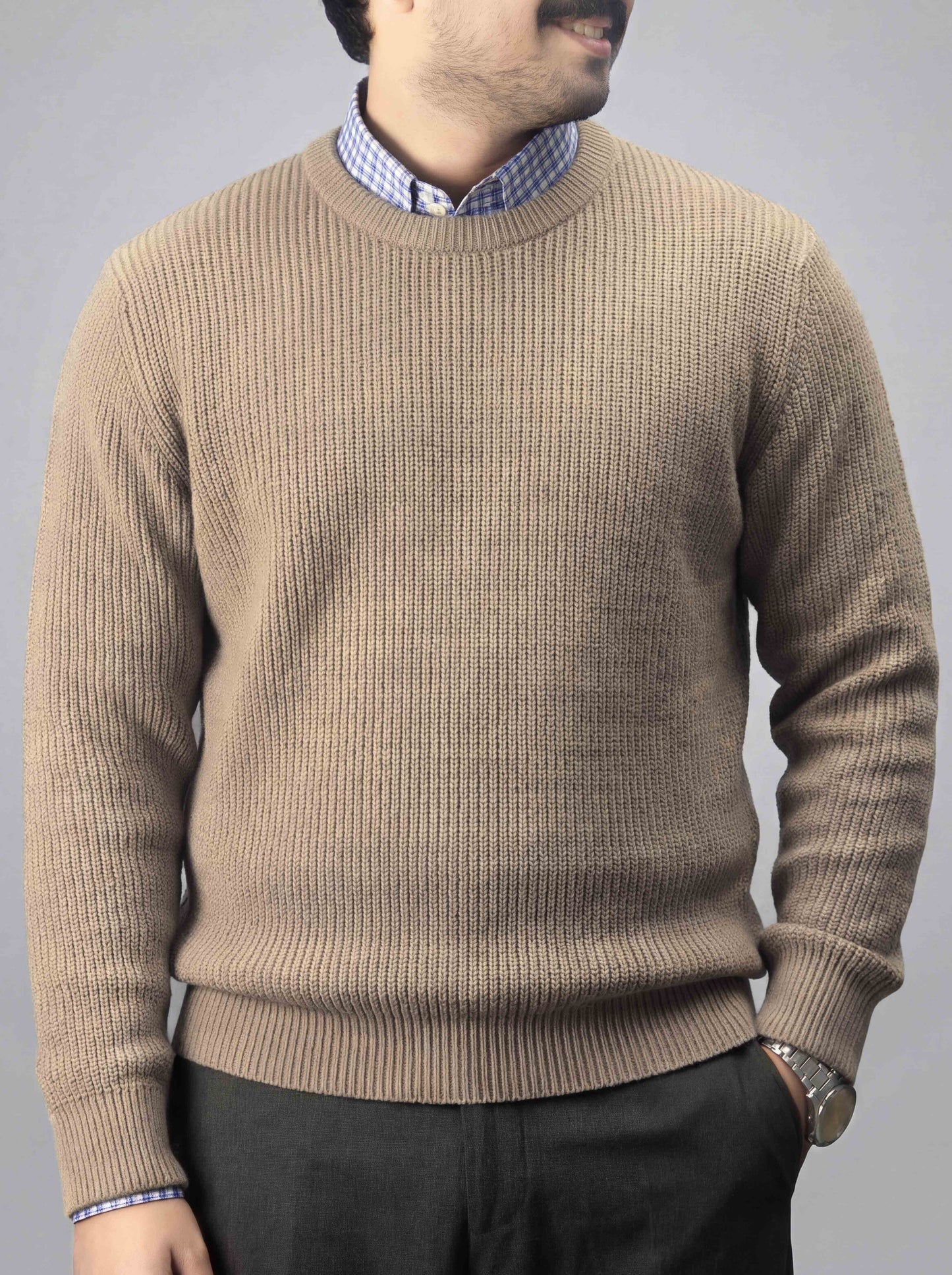 Caramel Coffee Round Neck Sweater (TOP SELLING)