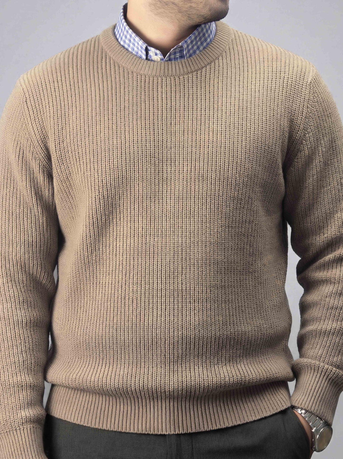 Caramel Coffee Round Neck Sweater (TOP SELLING)