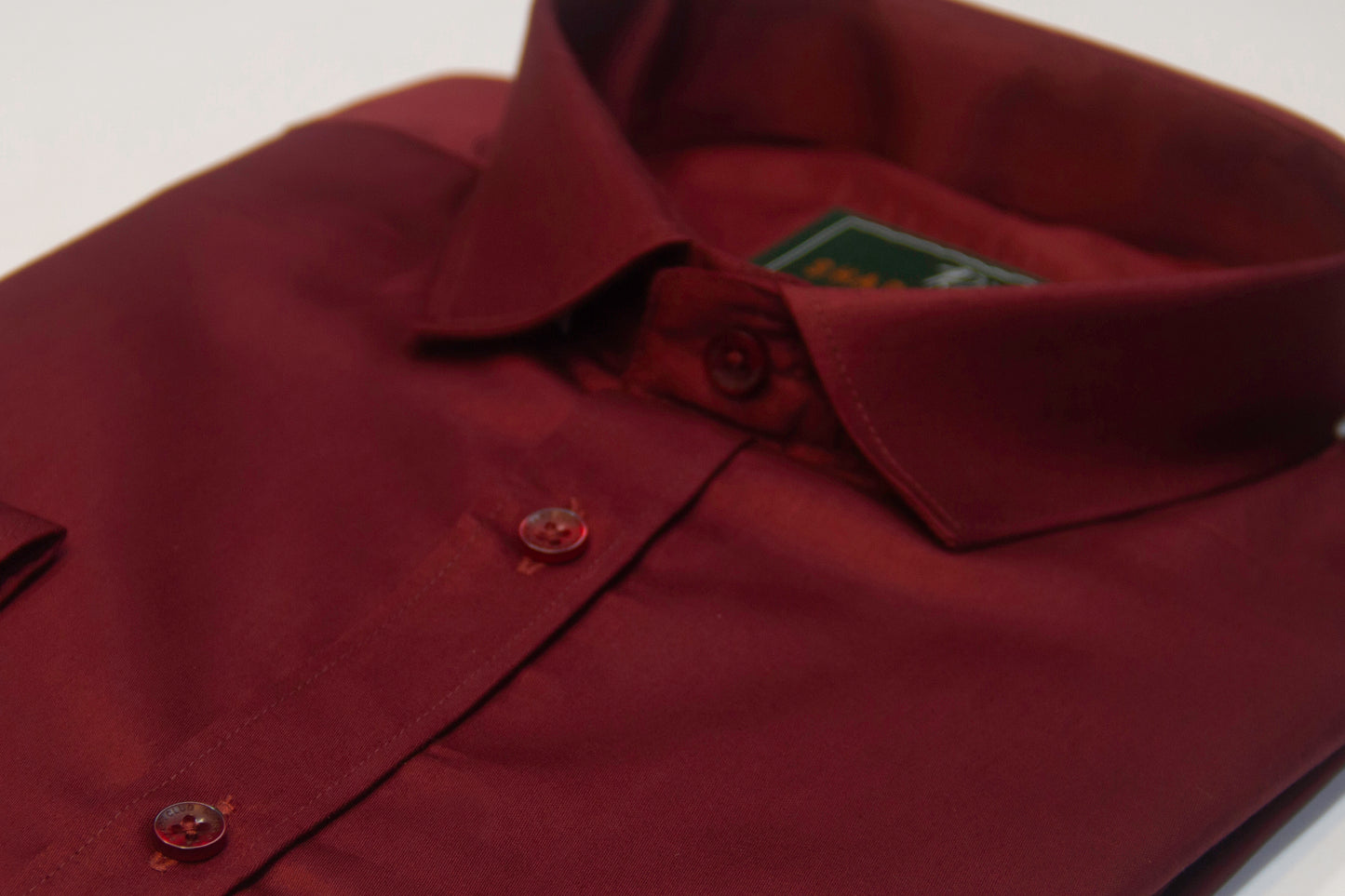 Deep Red Maroon Giza Cotton Formal Shirt