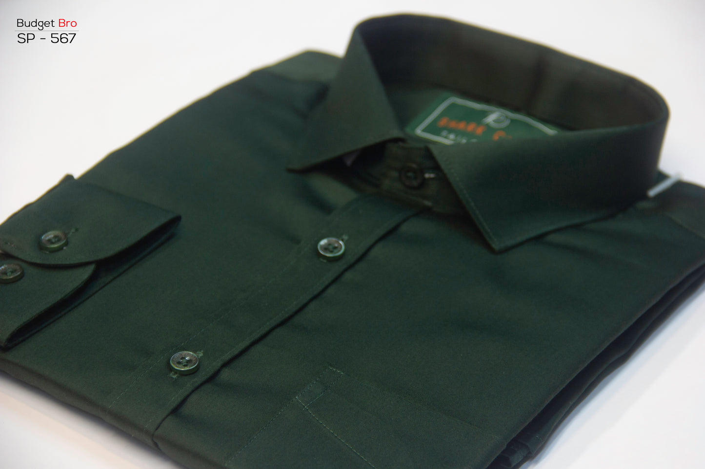 Olive Green Giza Cotton Formal Shirt