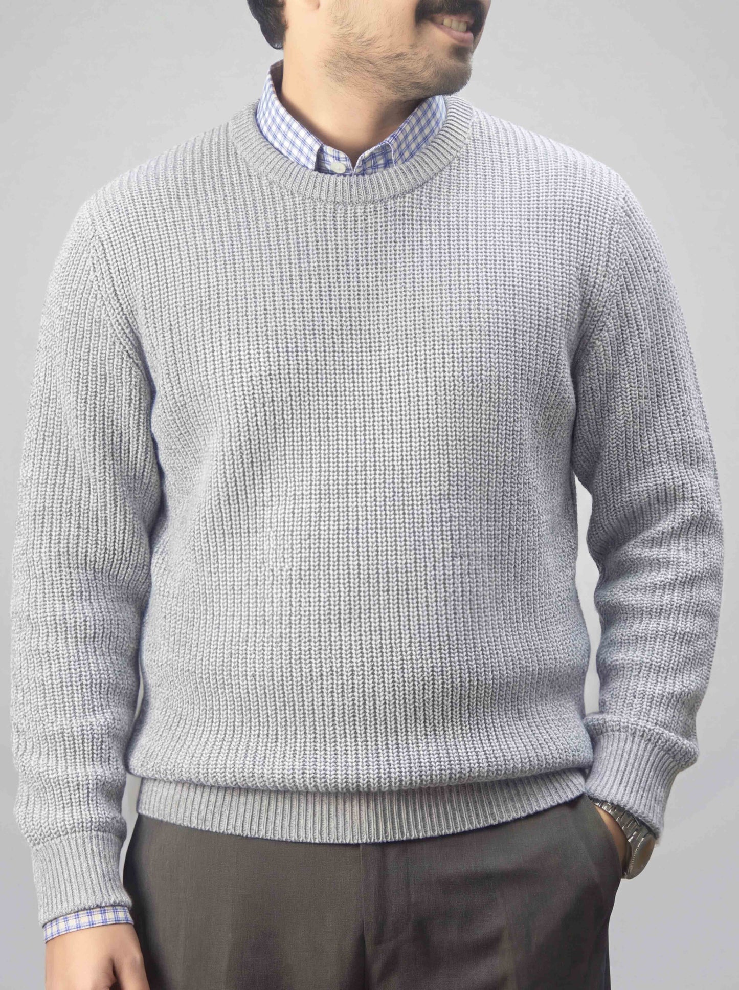 Silver Ash Round Neck Sweater (TOP SELLING)