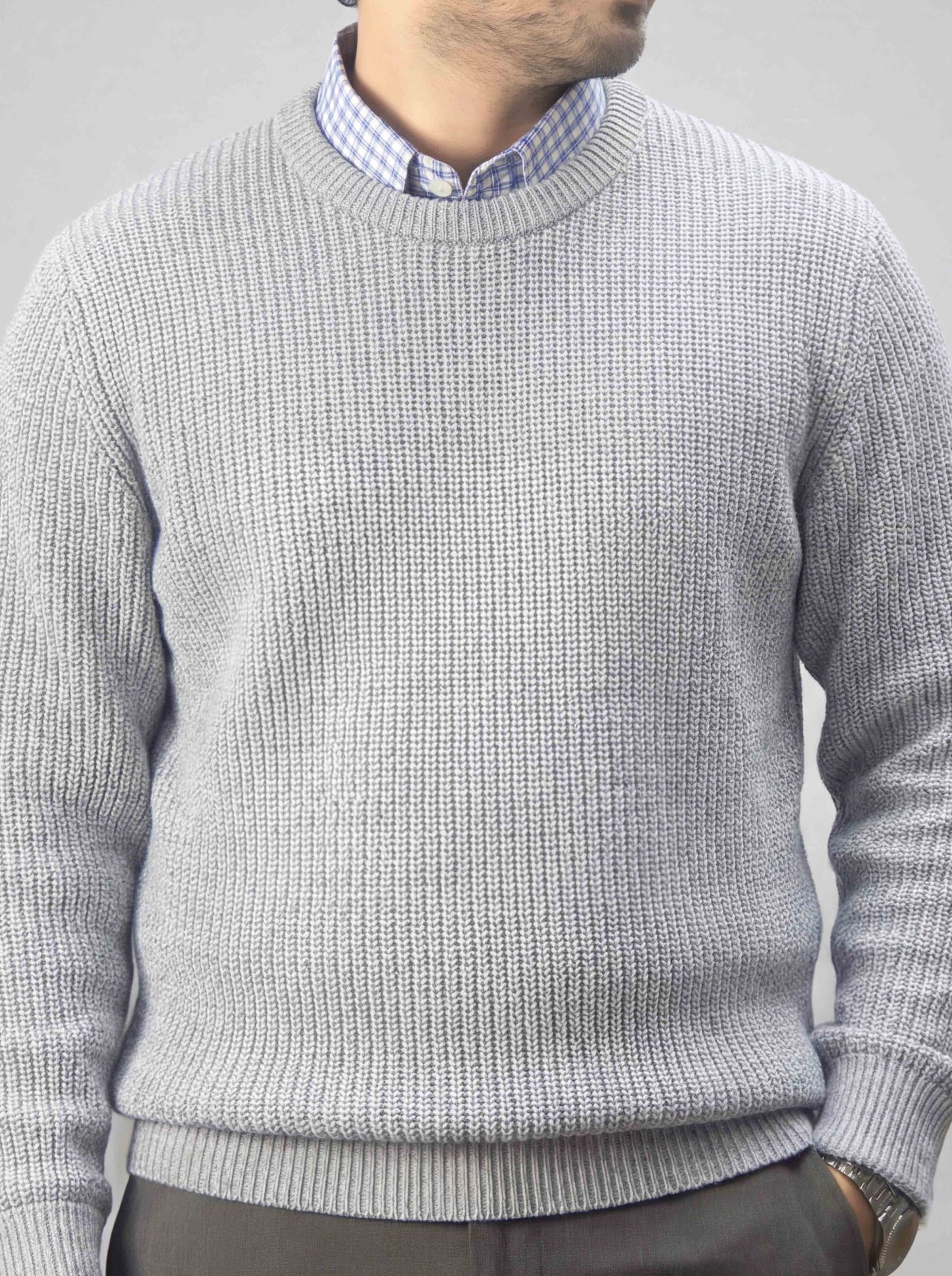 Silver Ash Round Neck Sweater (TOP SELLING)