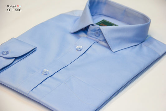 Sky Blue Giza Cotton Formal Shirt